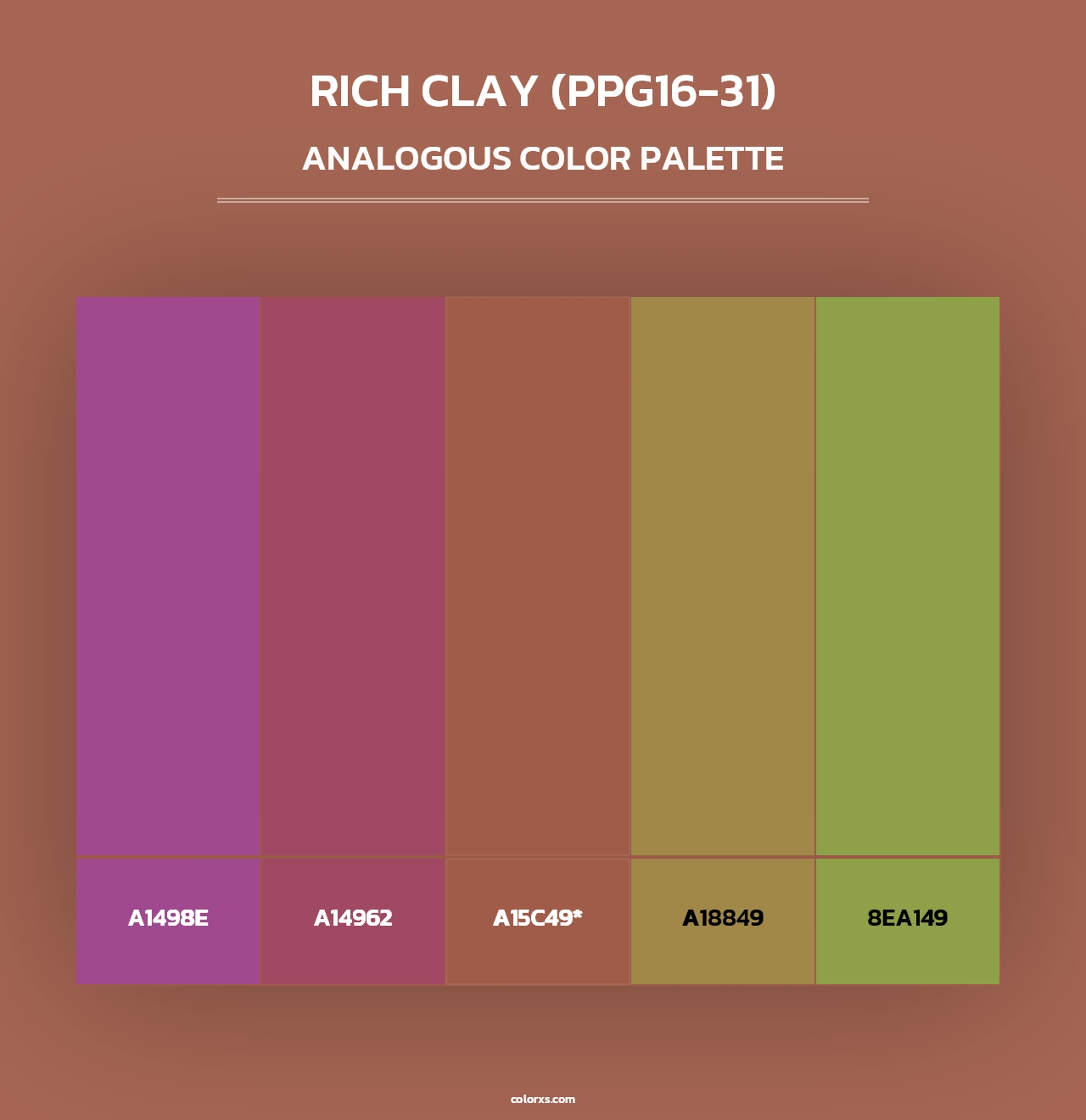 Rich Clay (PPG16-31) - Analogous Color Palette