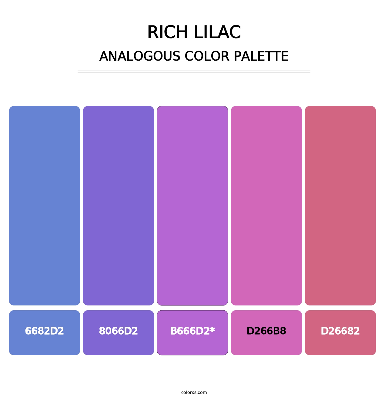 Rich Lilac - Analogous Color Palette