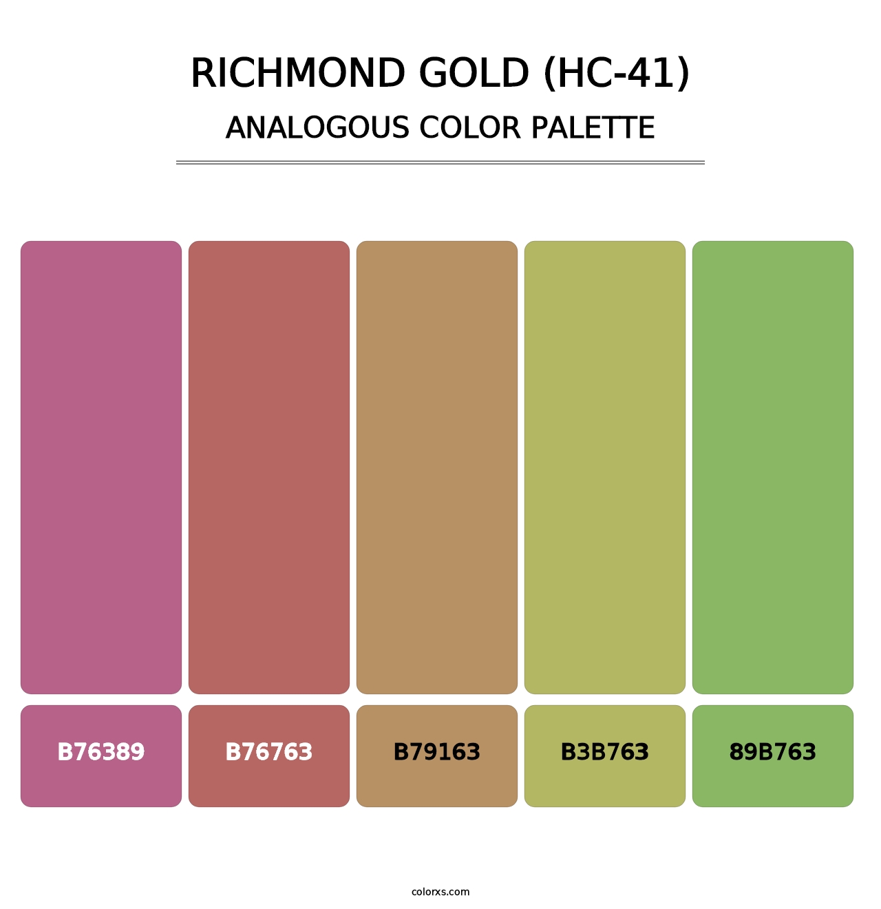 Richmond Gold (HC-41) - Analogous Color Palette