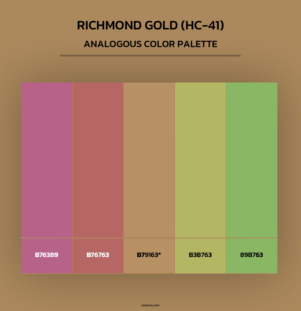 Richmond Gold (HC-41) - Analogous Color Palette