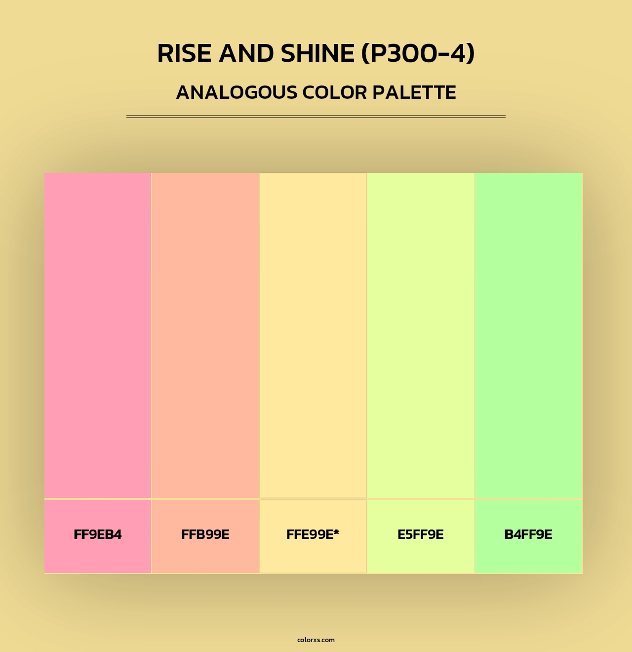 Rise And Shine (P300-4) - Analogous Color Palette