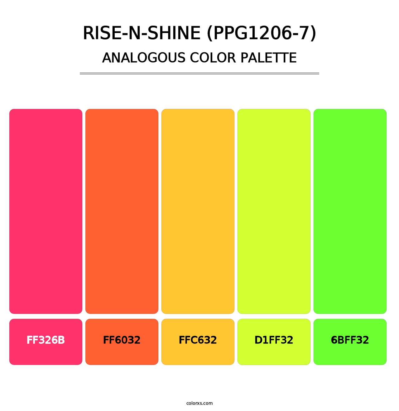 Rise-N-Shine (PPG1206-7) - Analogous Color Palette
