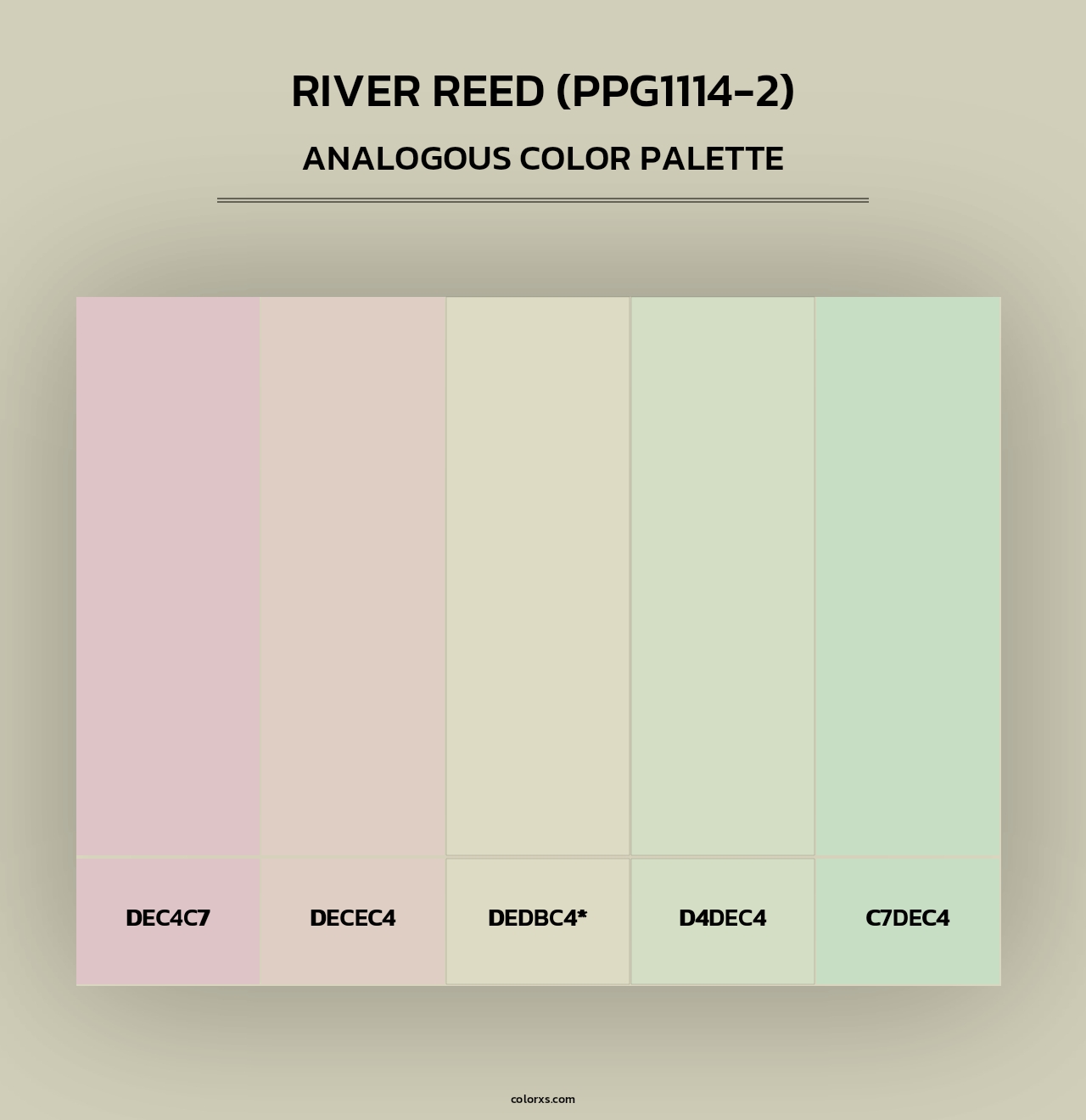River Reed (PPG1114-2) - Analogous Color Palette