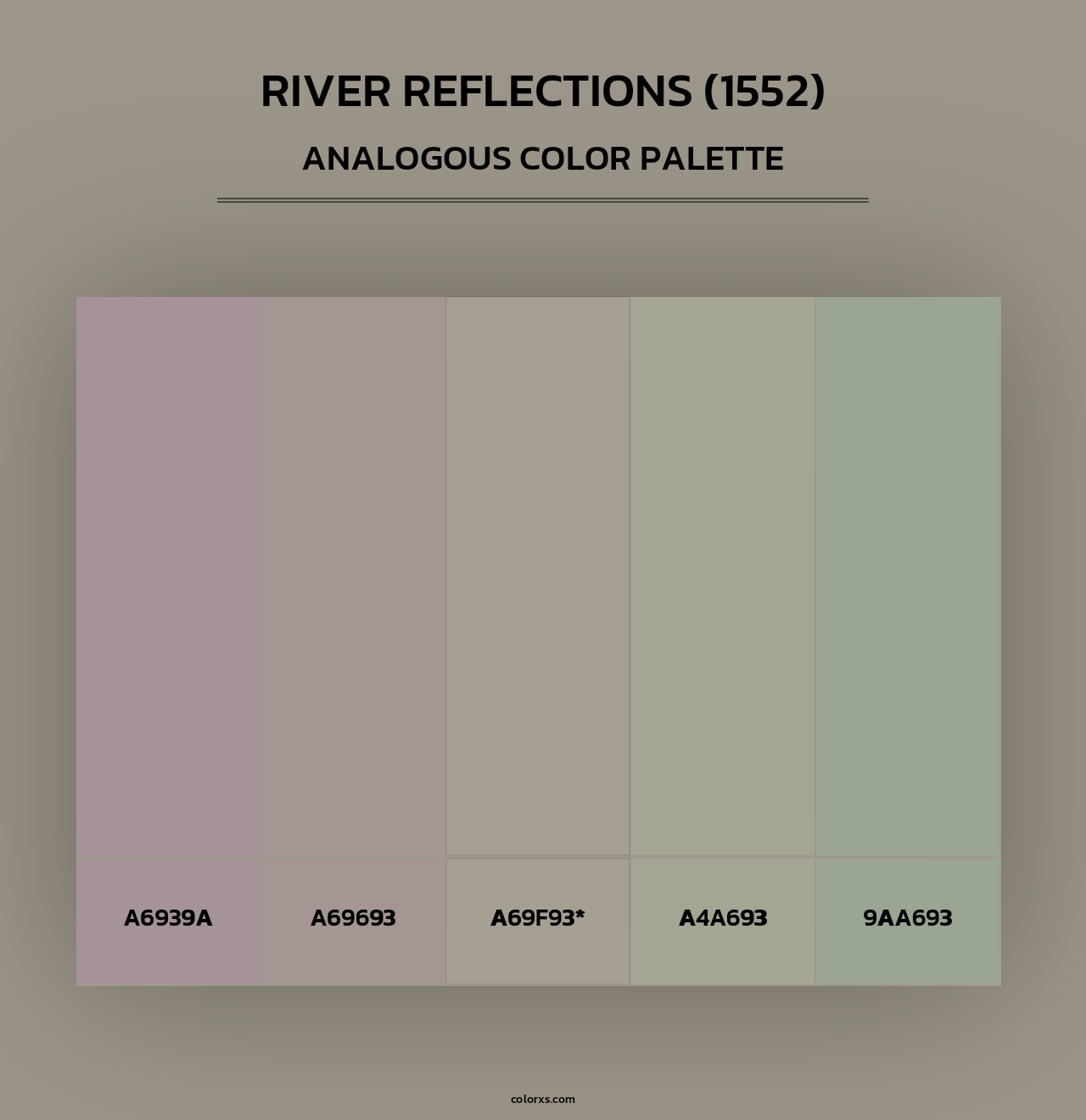 River Reflections (1552) - Analogous Color Palette