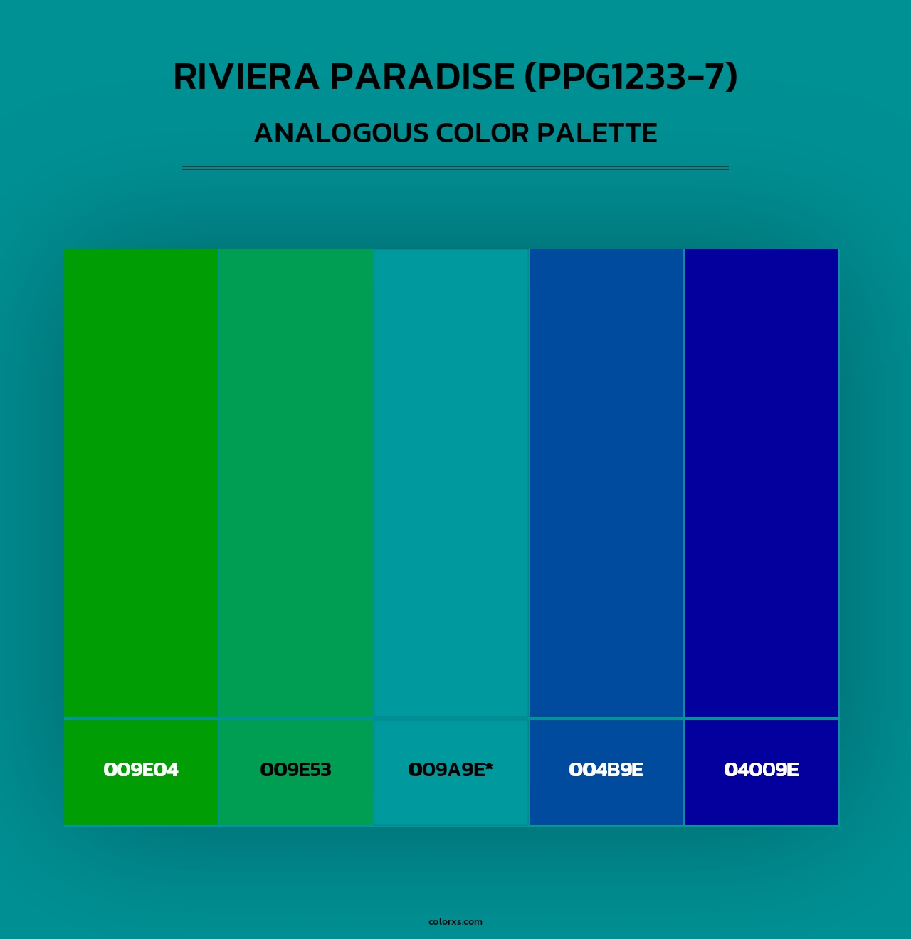 Riviera Paradise (PPG1233-7) - Analogous Color Palette