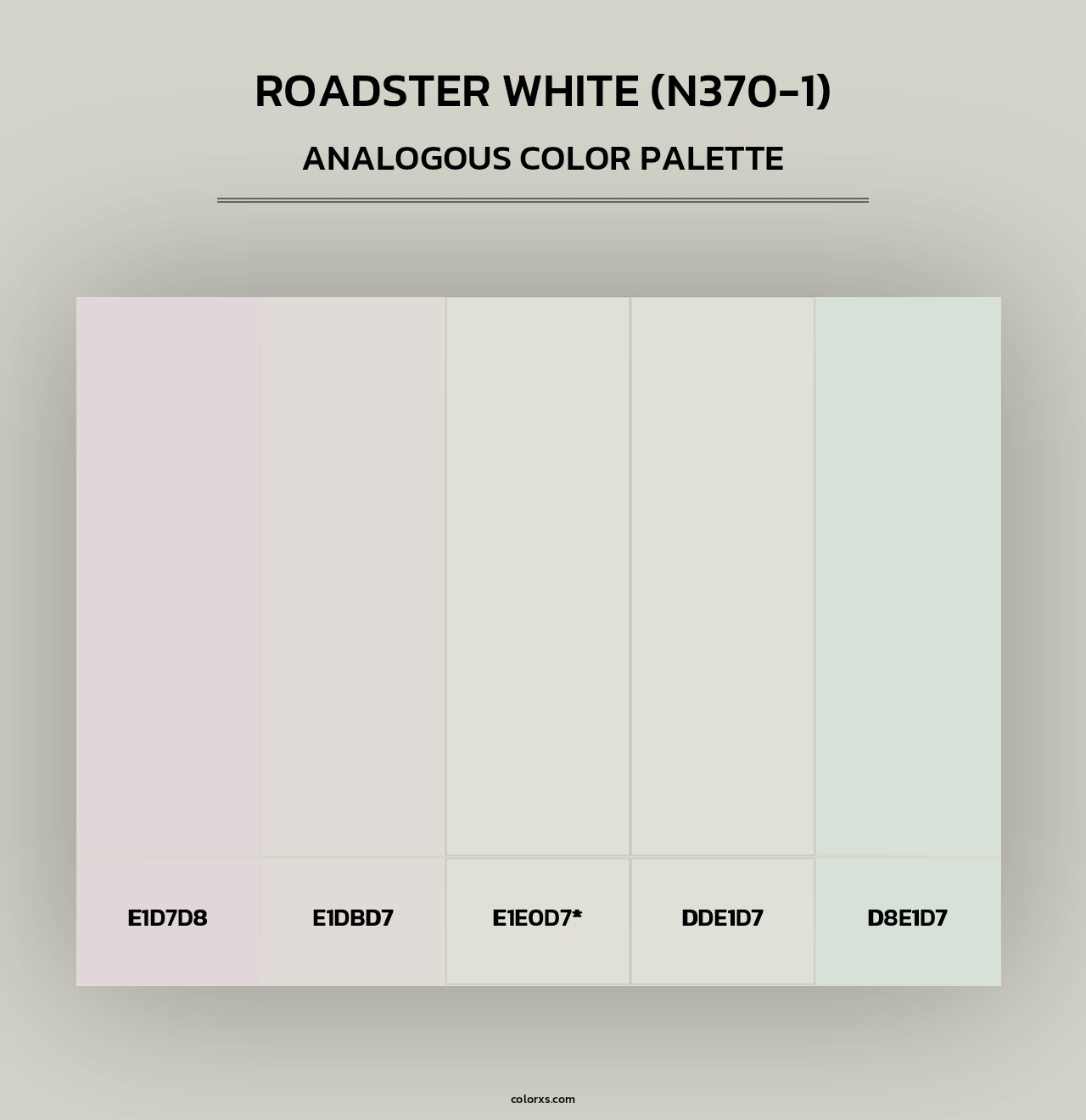 Roadster White (N370-1) - Analogous Color Palette