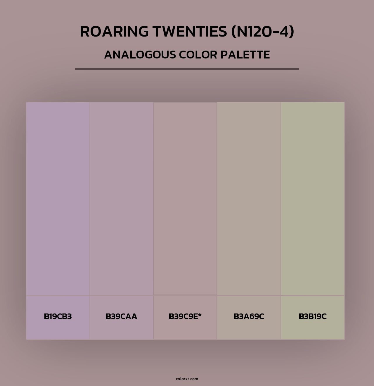 Roaring Twenties (N120-4) - Analogous Color Palette