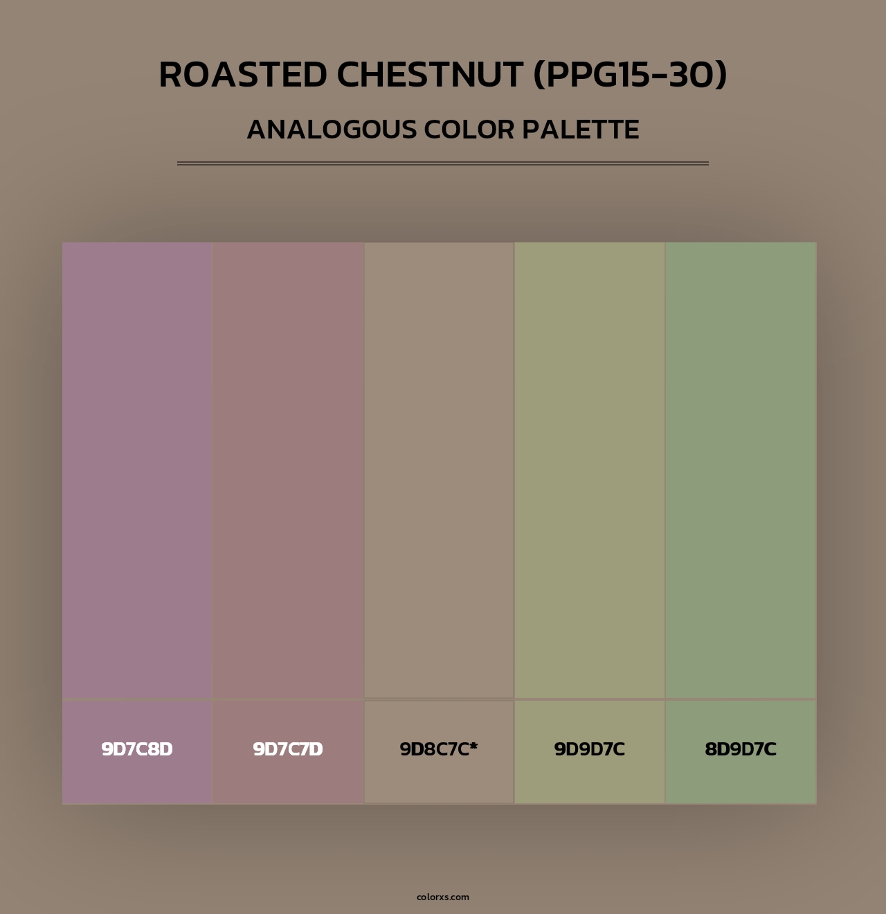 Roasted Chestnut (PPG15-30) - Analogous Color Palette
