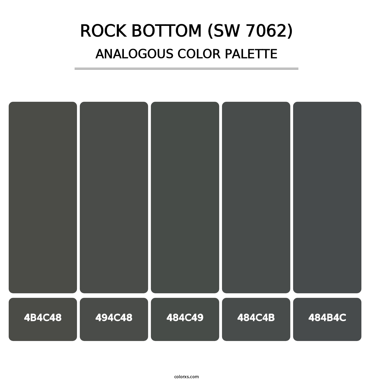 Rock Bottom (SW 7062) - Analogous Color Palette