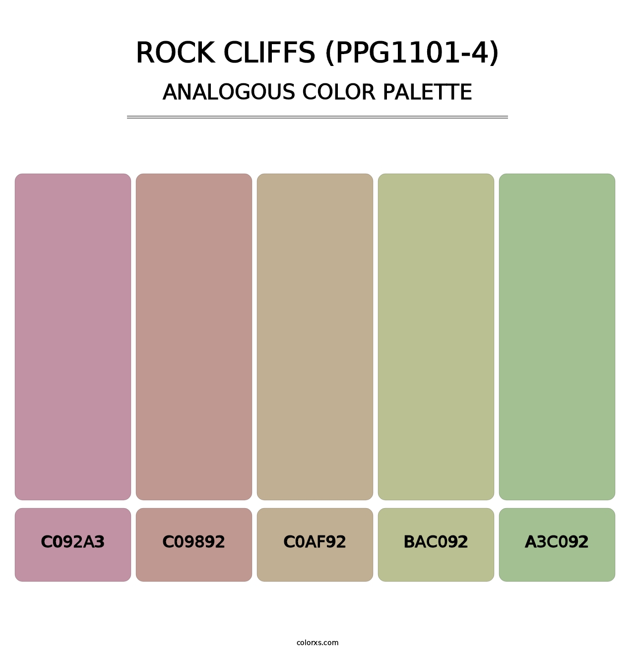 Rock Cliffs (PPG1101-4) - Analogous Color Palette