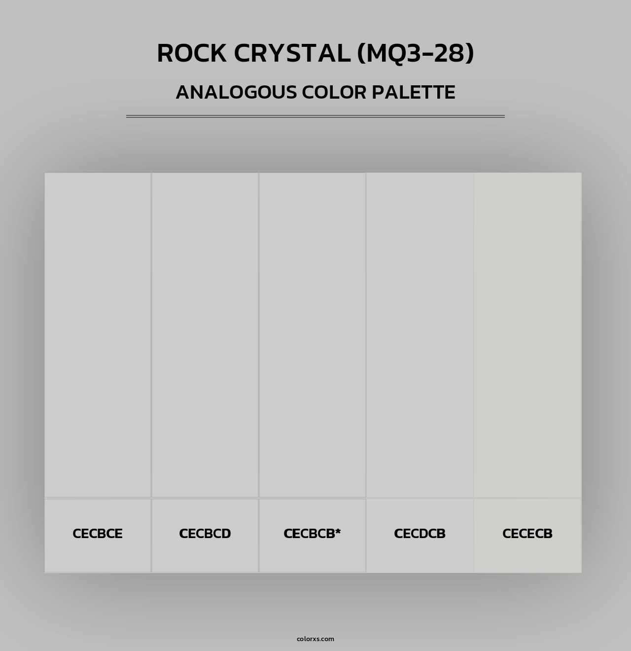 Rock Crystal (MQ3-28) - Analogous Color Palette