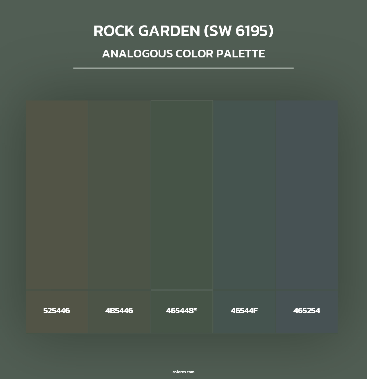 Rock Garden (SW 6195) - Analogous Color Palette