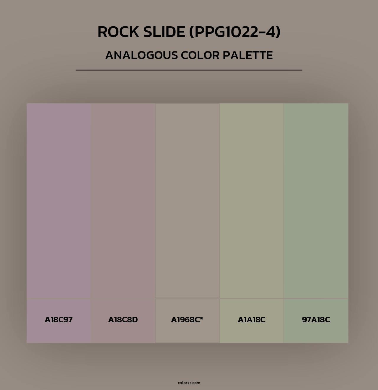 Rock Slide (PPG1022-4) - Analogous Color Palette