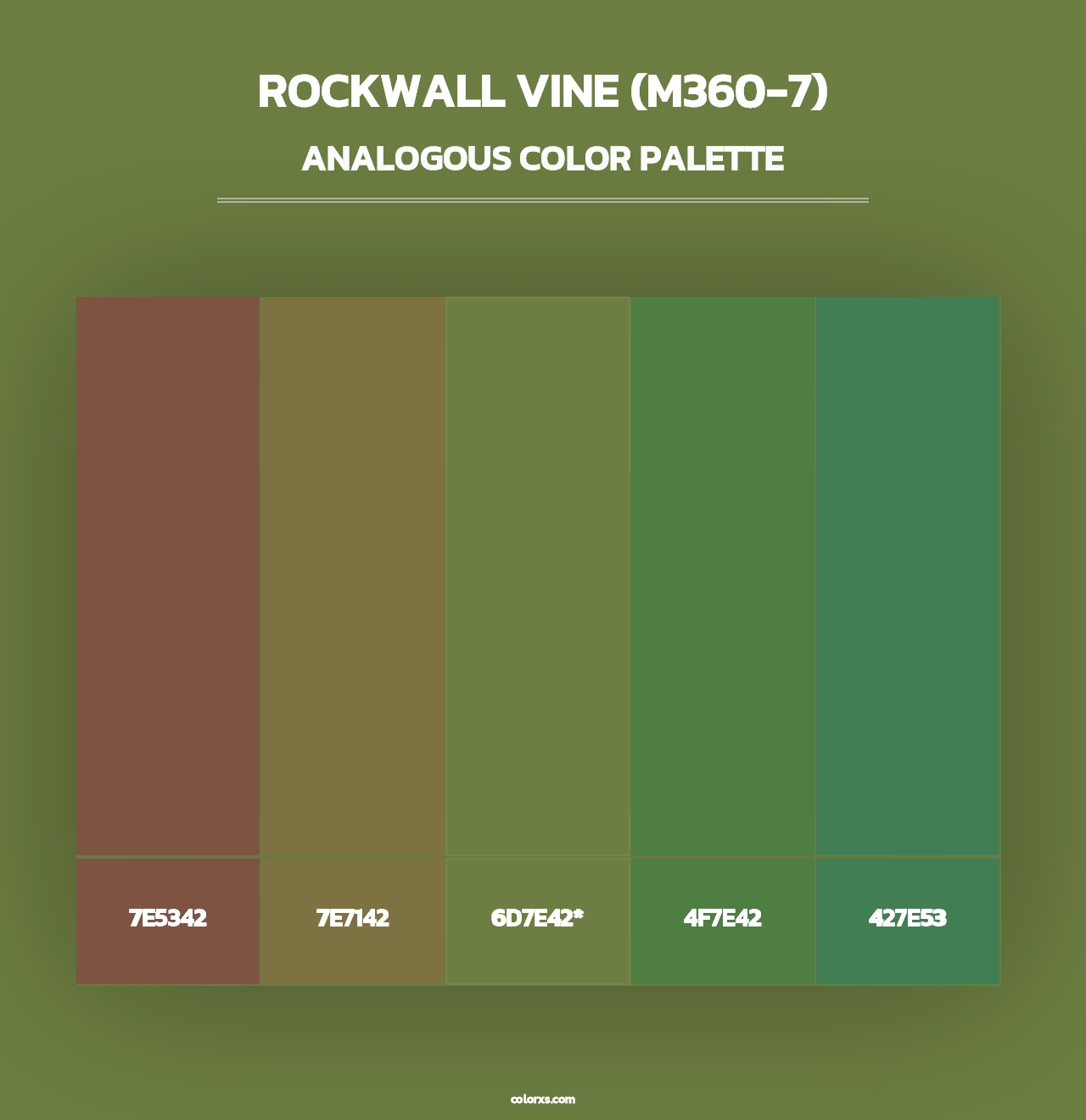Rockwall Vine (M360-7) - Analogous Color Palette