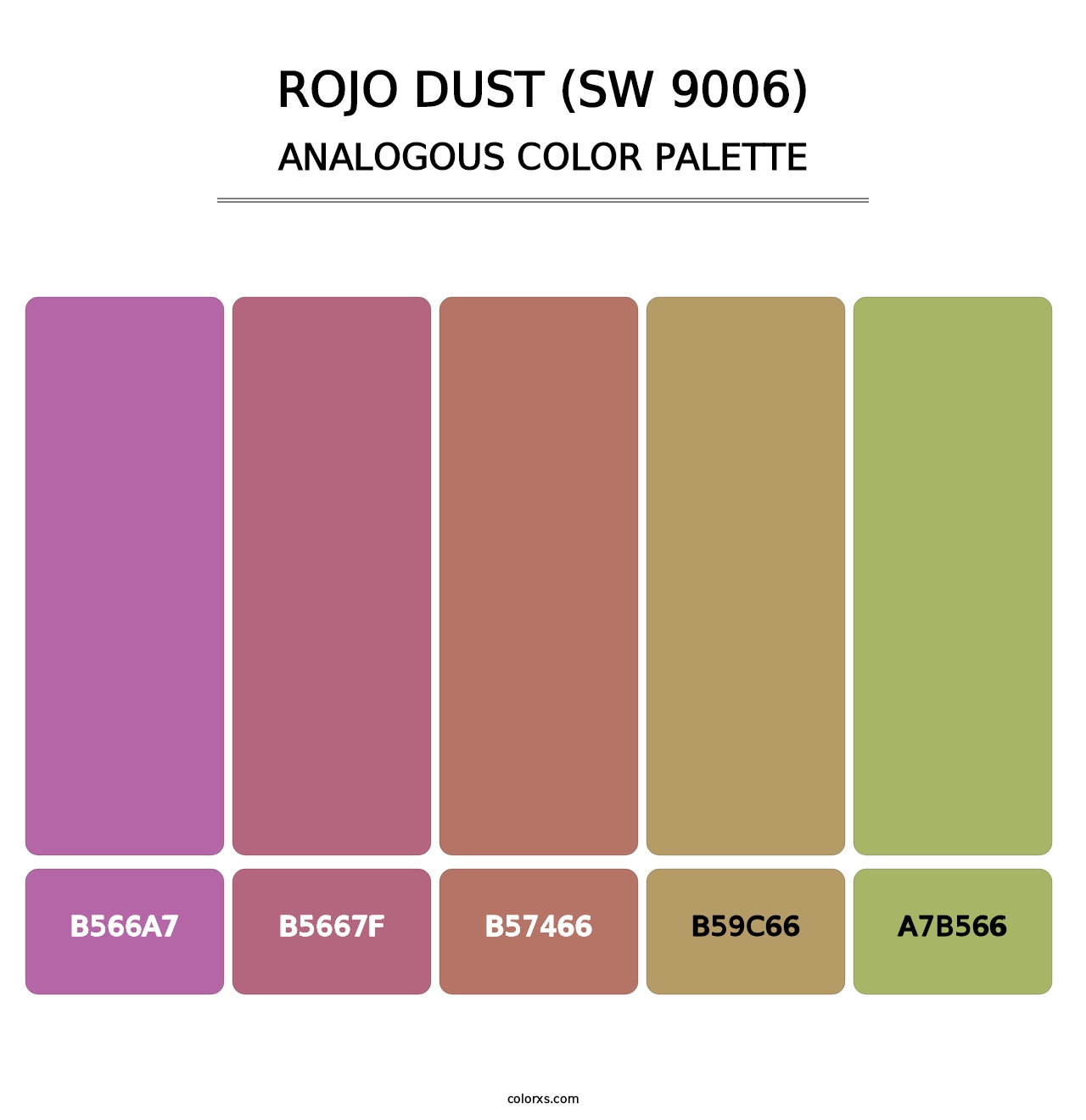 Rojo Dust (SW 9006) - Analogous Color Palette