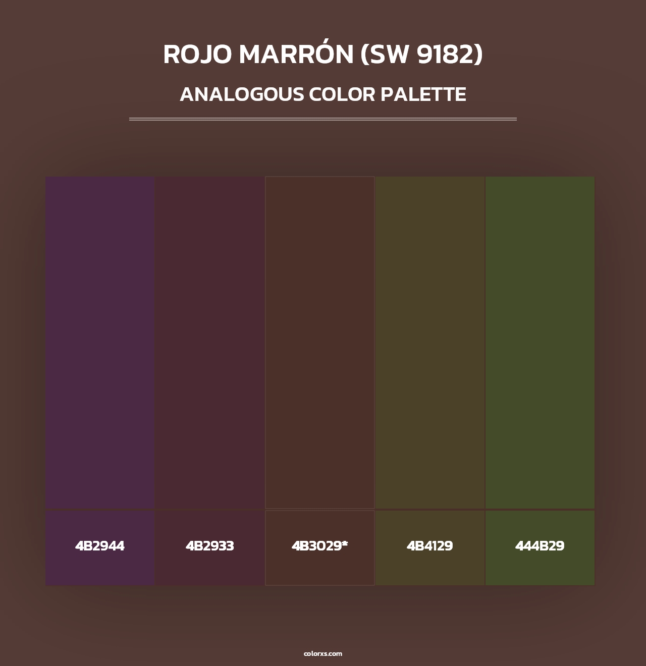 Rojo Marrón (SW 9182) - Analogous Color Palette