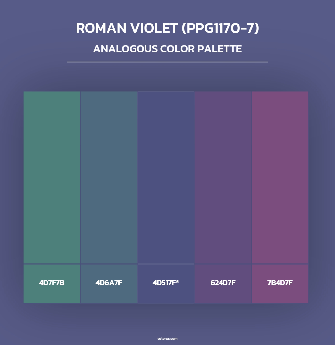 Roman Violet (PPG1170-7) - Analogous Color Palette