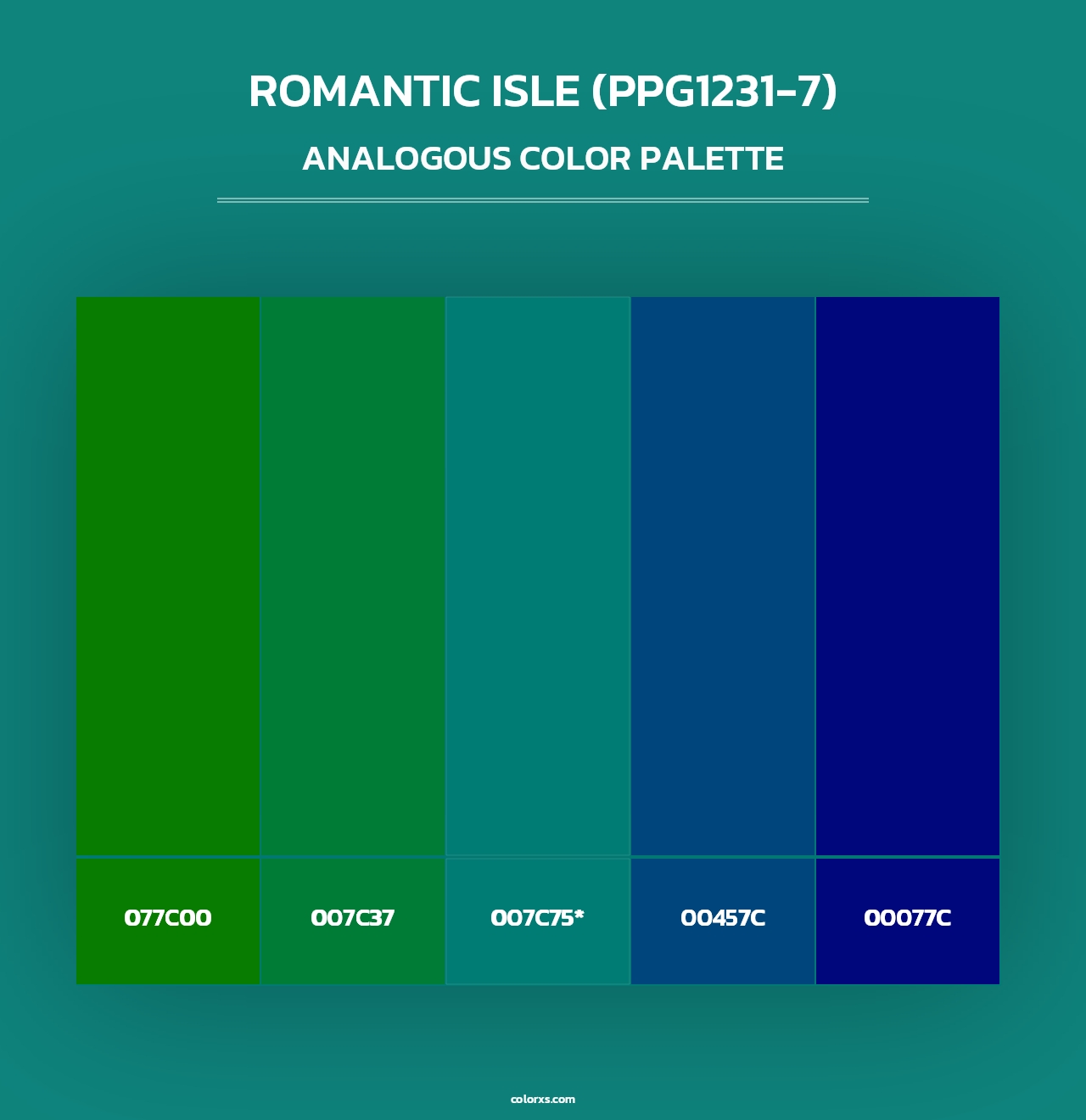 Romantic Isle (PPG1231-7) - Analogous Color Palette