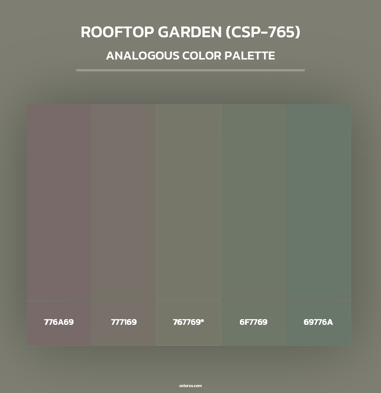 Rooftop Garden (CSP-765) - Analogous Color Palette