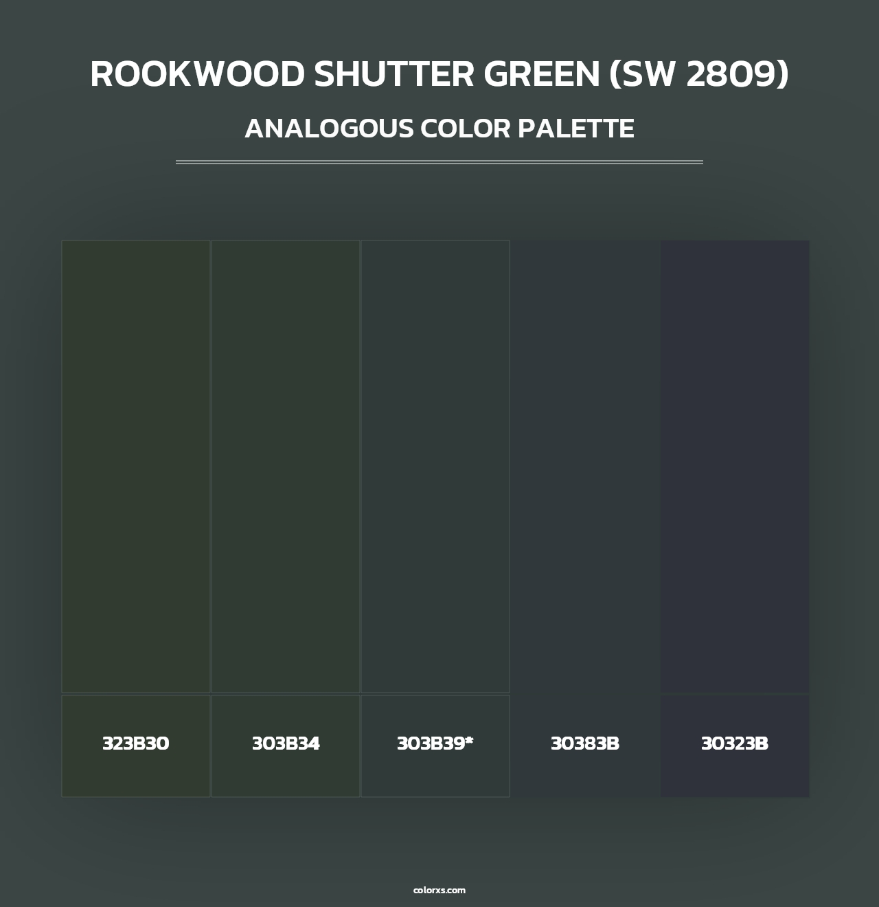 Rookwood Shutter Green (SW 2809) - Analogous Color Palette
