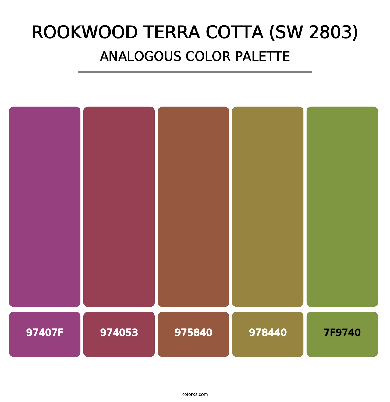 Rookwood Terra Cotta (SW 2803) - Analogous Color Palette