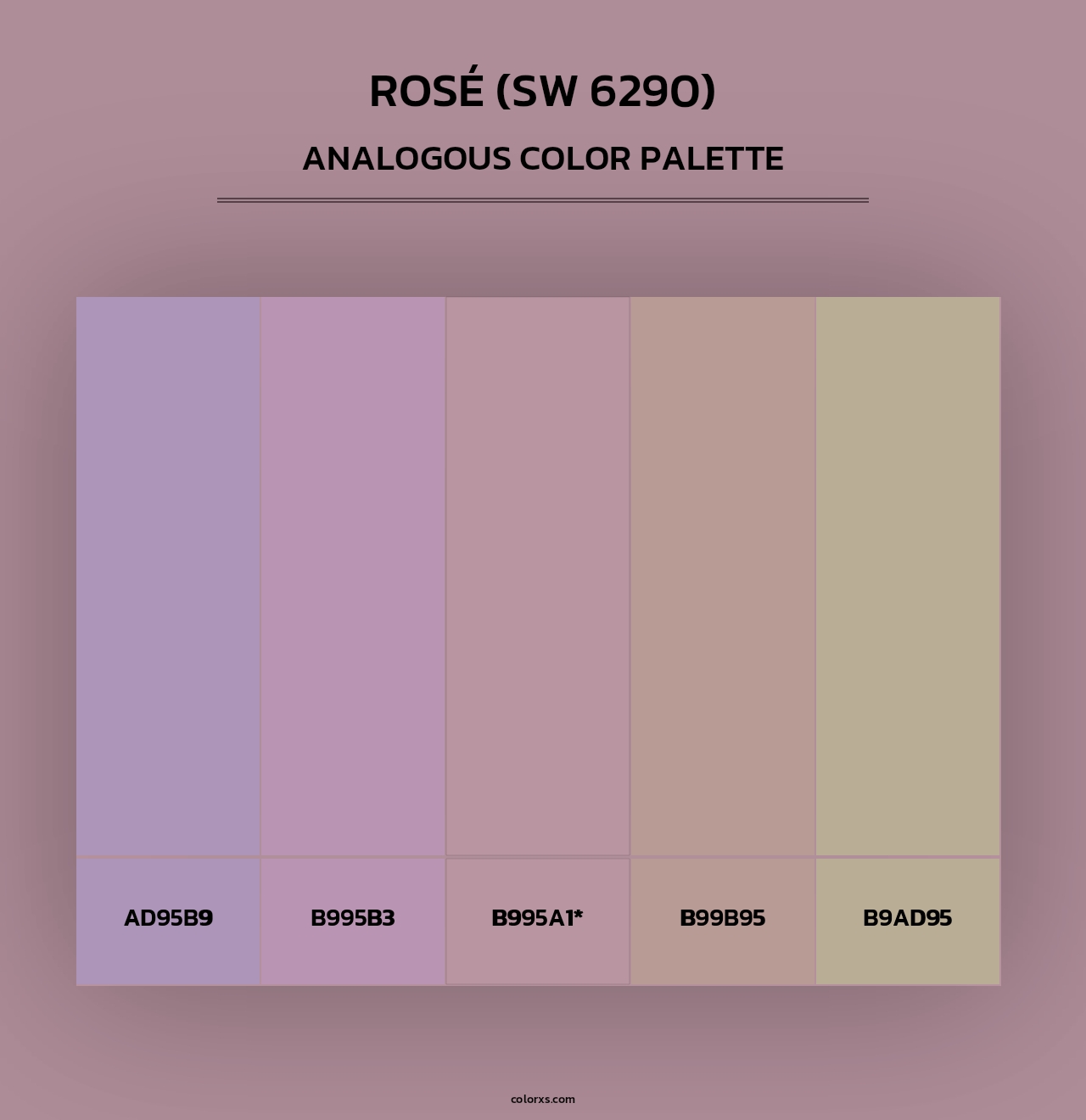 Rosé (SW 6290) - Analogous Color Palette