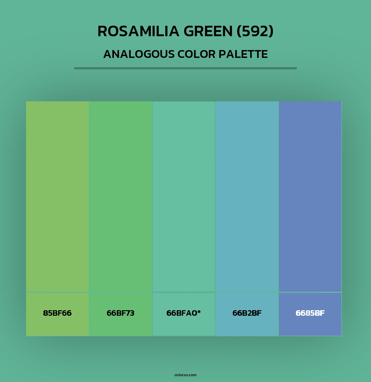 Rosamilia Green (592) - Analogous Color Palette