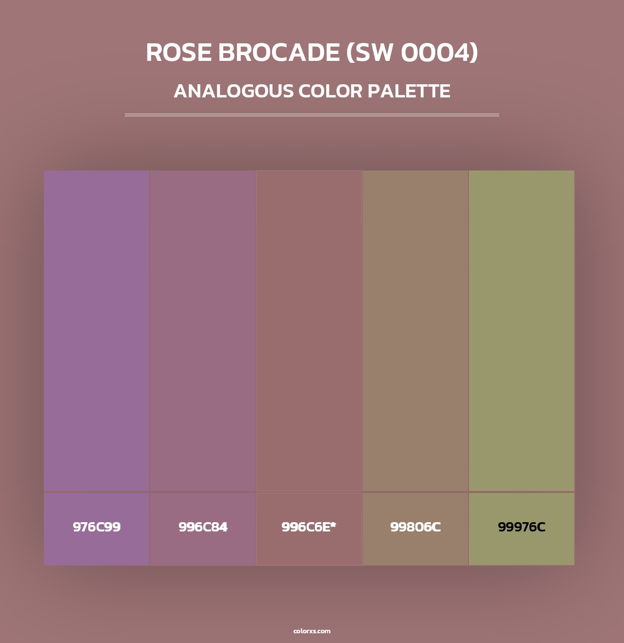 Rose Brocade (SW 0004) - Analogous Color Palette