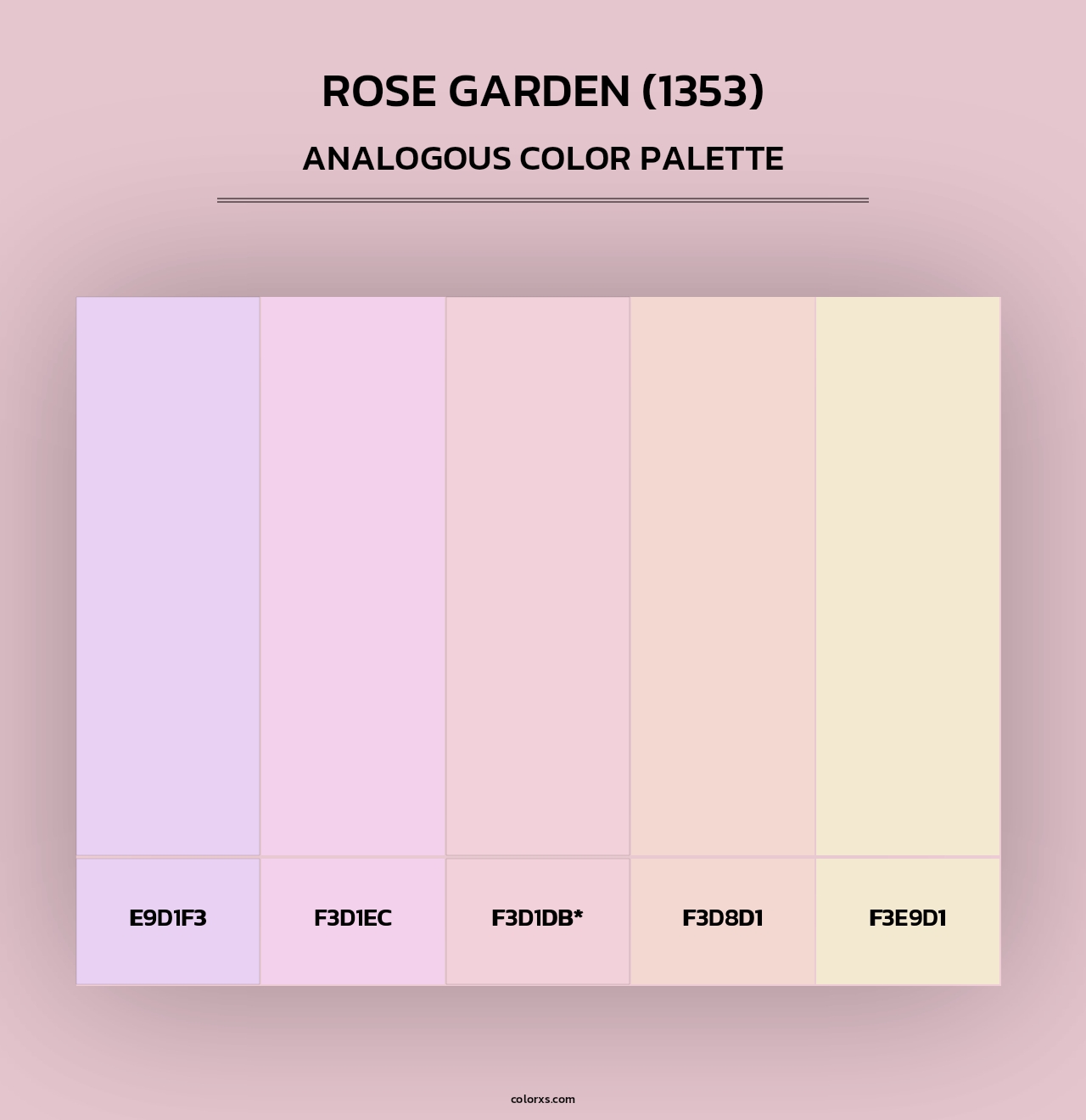 Rose Garden (1353) - Analogous Color Palette