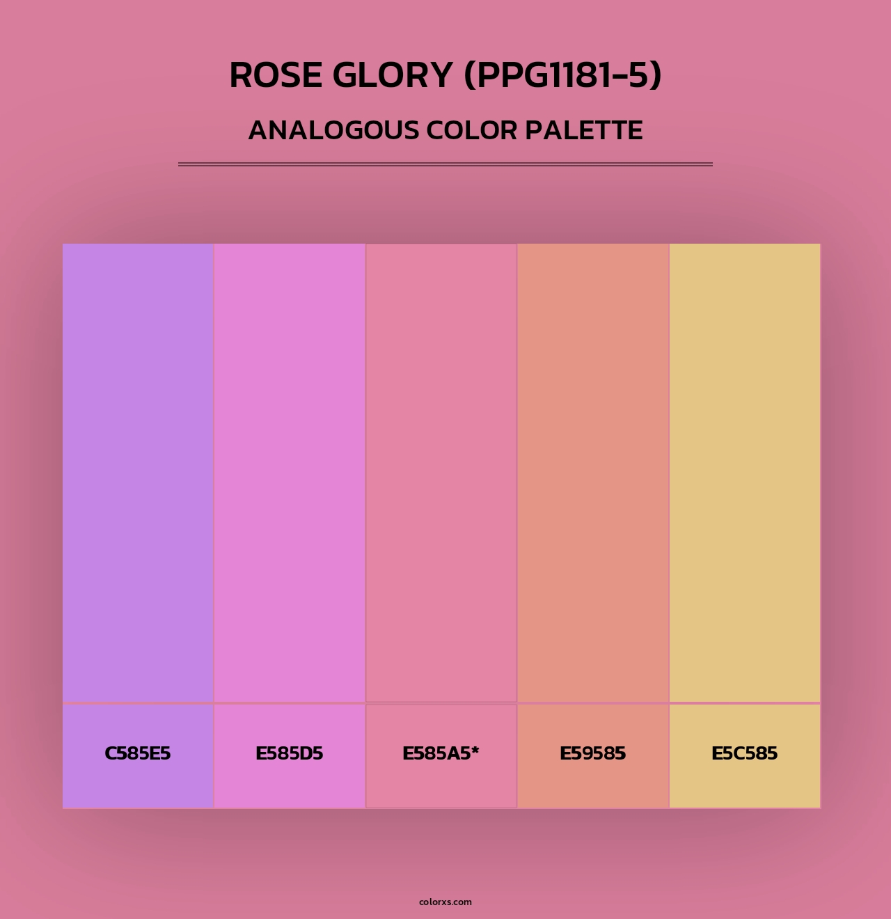 Rose Glory (PPG1181-5) - Analogous Color Palette