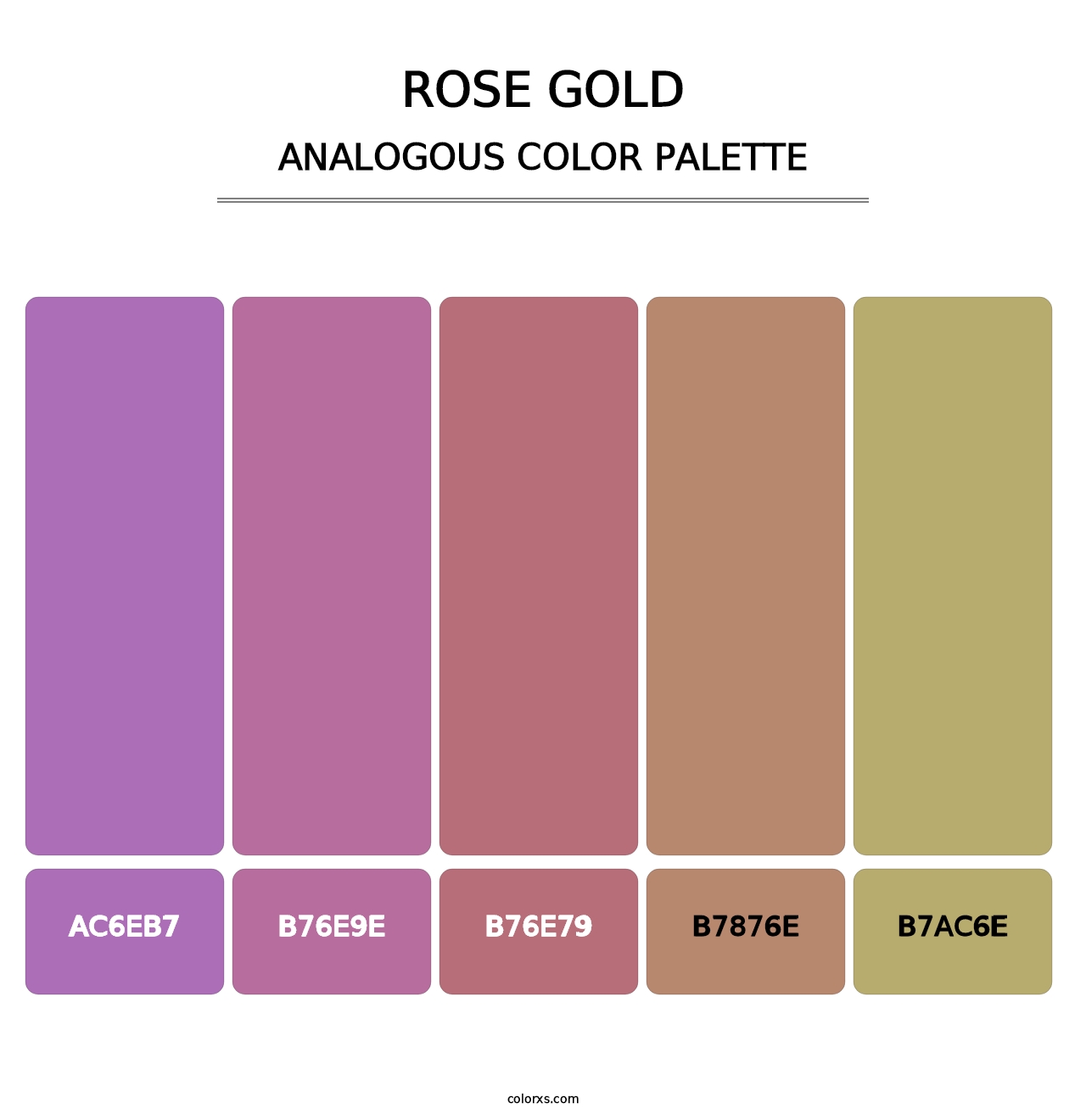 Rose Gold - Analogous Color Palette