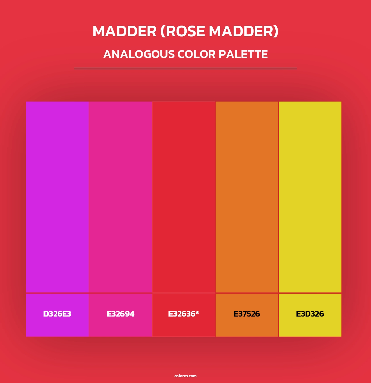 Madder (Rose Madder) - Analogous Color Palette