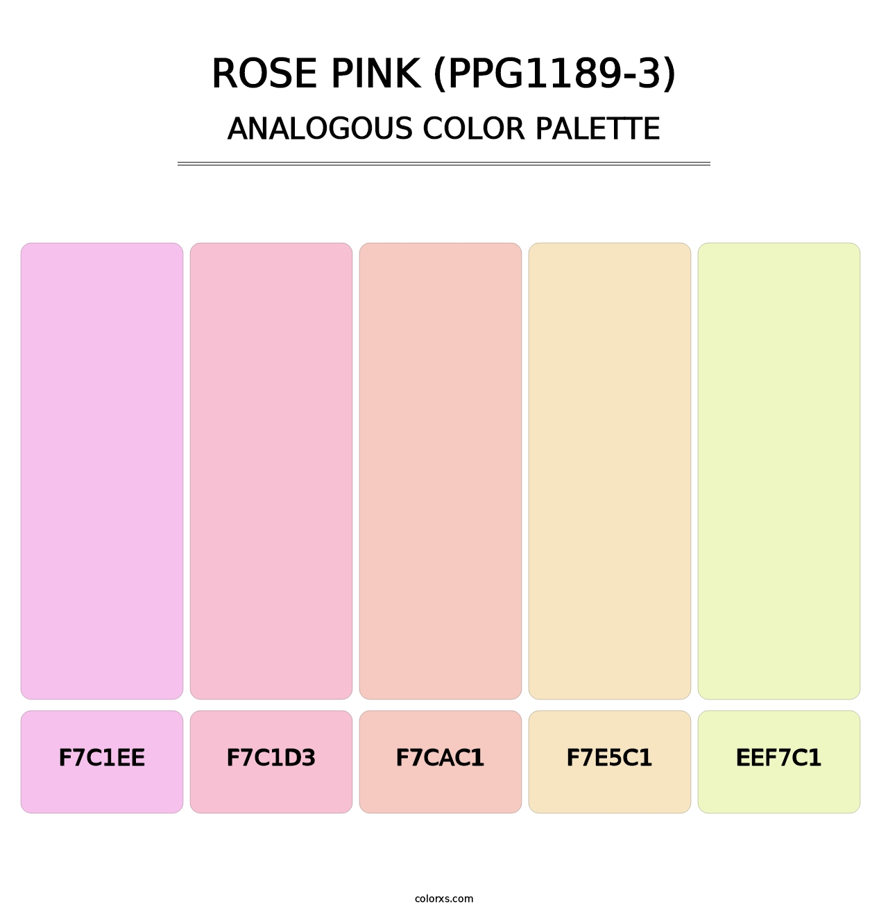 Rose Pink (PPG1189-3) - Analogous Color Palette