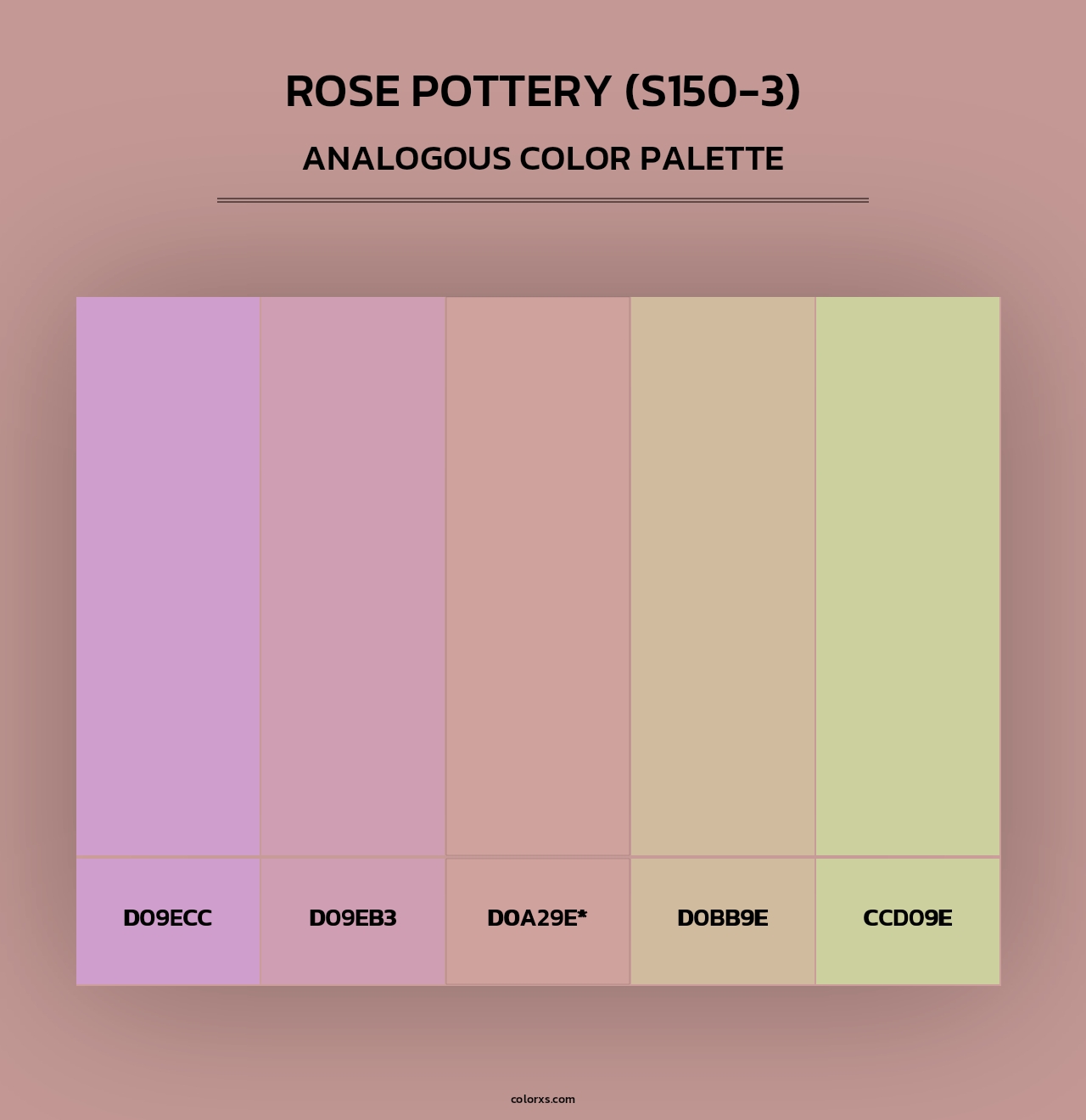 Rose Pottery (S150-3) - Analogous Color Palette