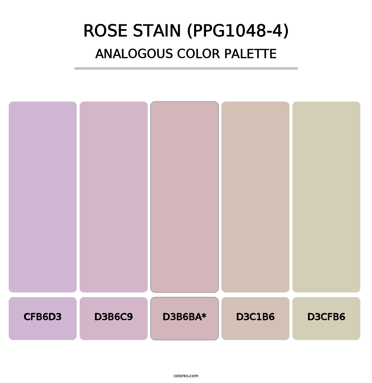 Rose Stain (PPG1048-4) - Analogous Color Palette