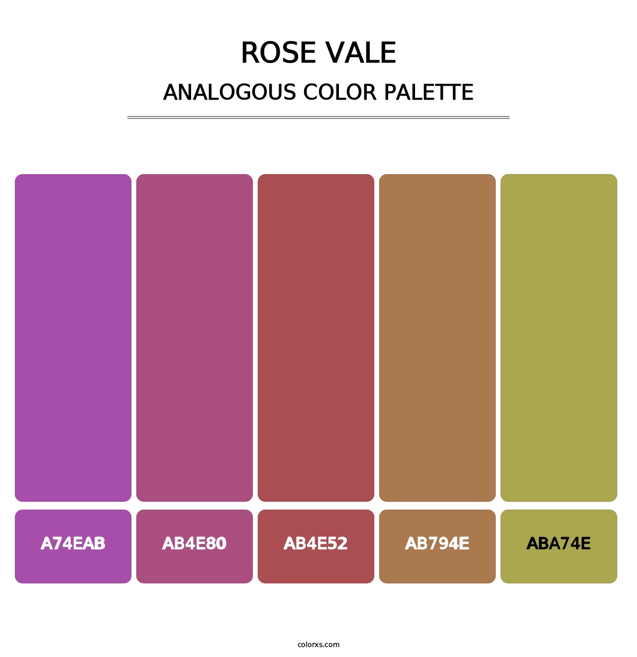 Rose Vale - Analogous Color Palette