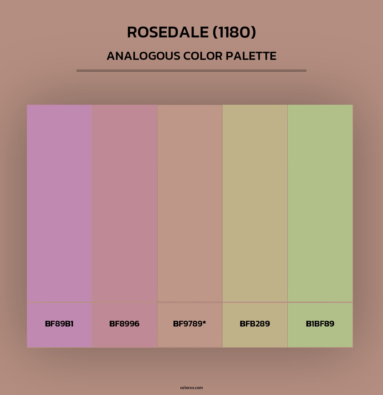 Rosedale (1180) - Analogous Color Palette