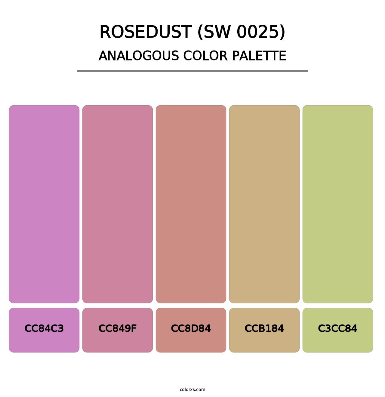 Rosedust (SW 0025) - Analogous Color Palette