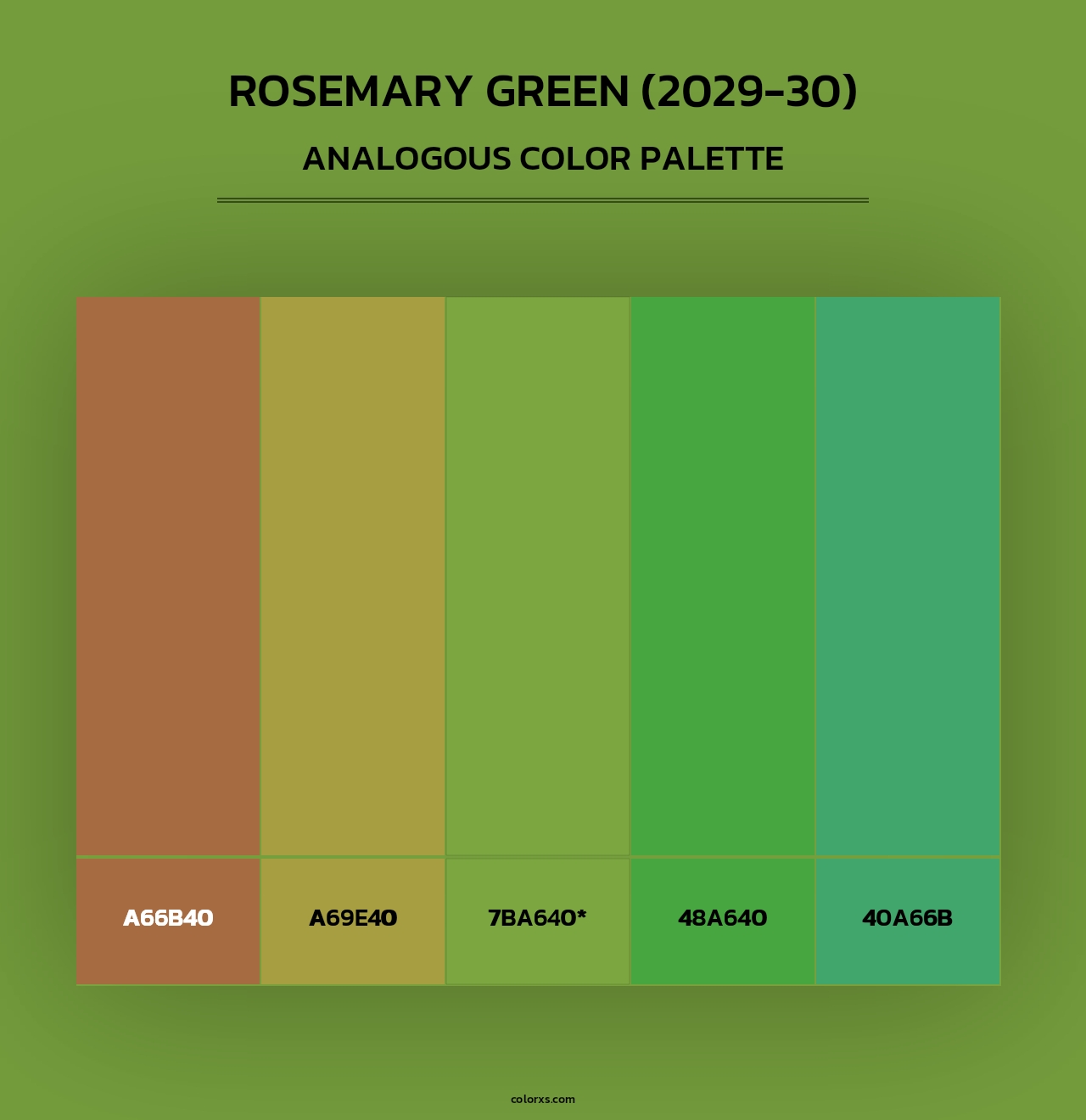 Rosemary Green (2029-30) - Analogous Color Palette