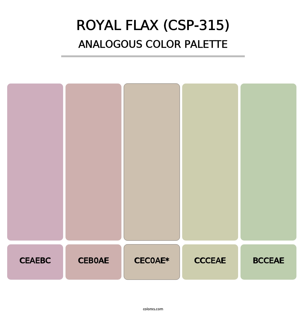 Royal Flax (CSP-315) - Analogous Color Palette