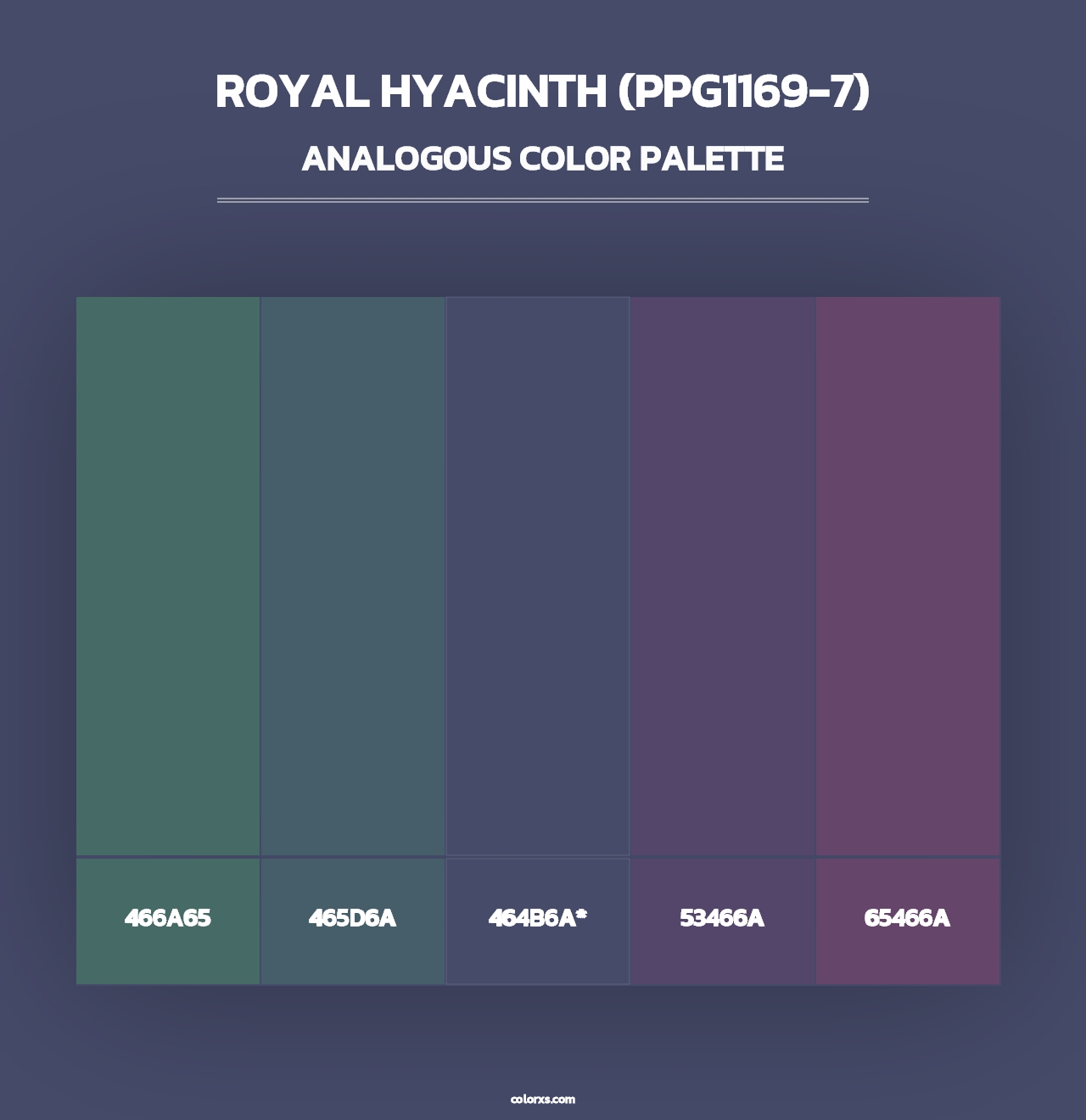Royal Hyacinth (PPG1169-7) - Analogous Color Palette