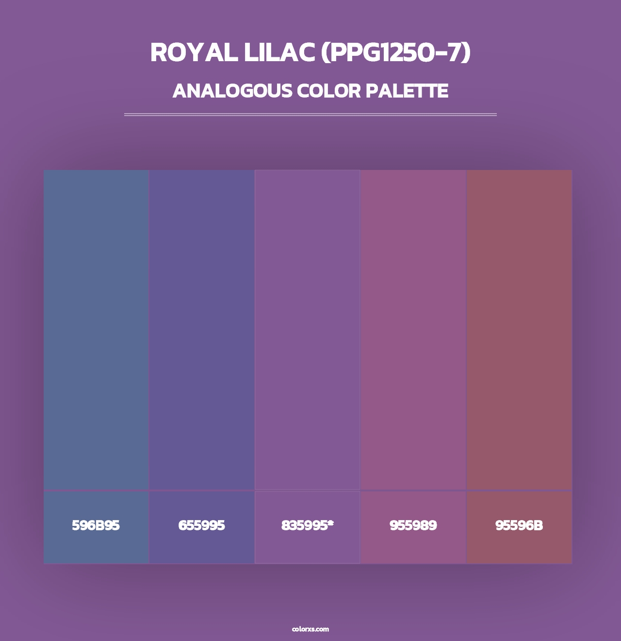 Royal Lilac (PPG1250-7) - Analogous Color Palette