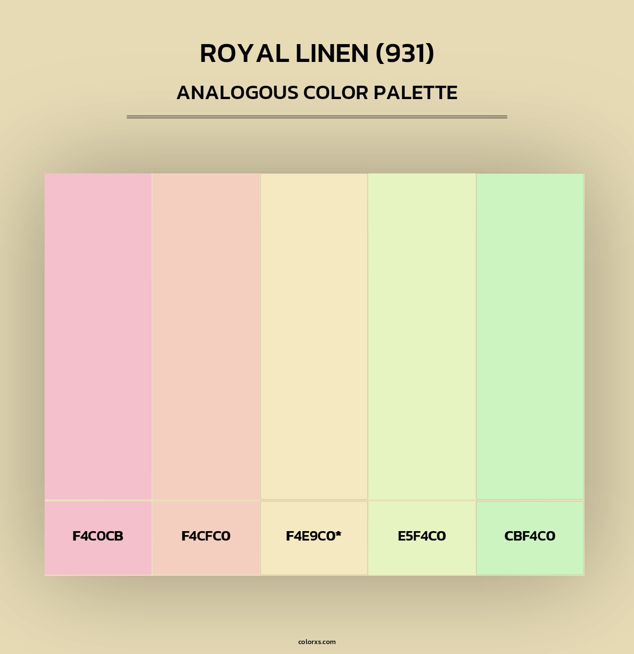 Royal Linen (931) - Analogous Color Palette