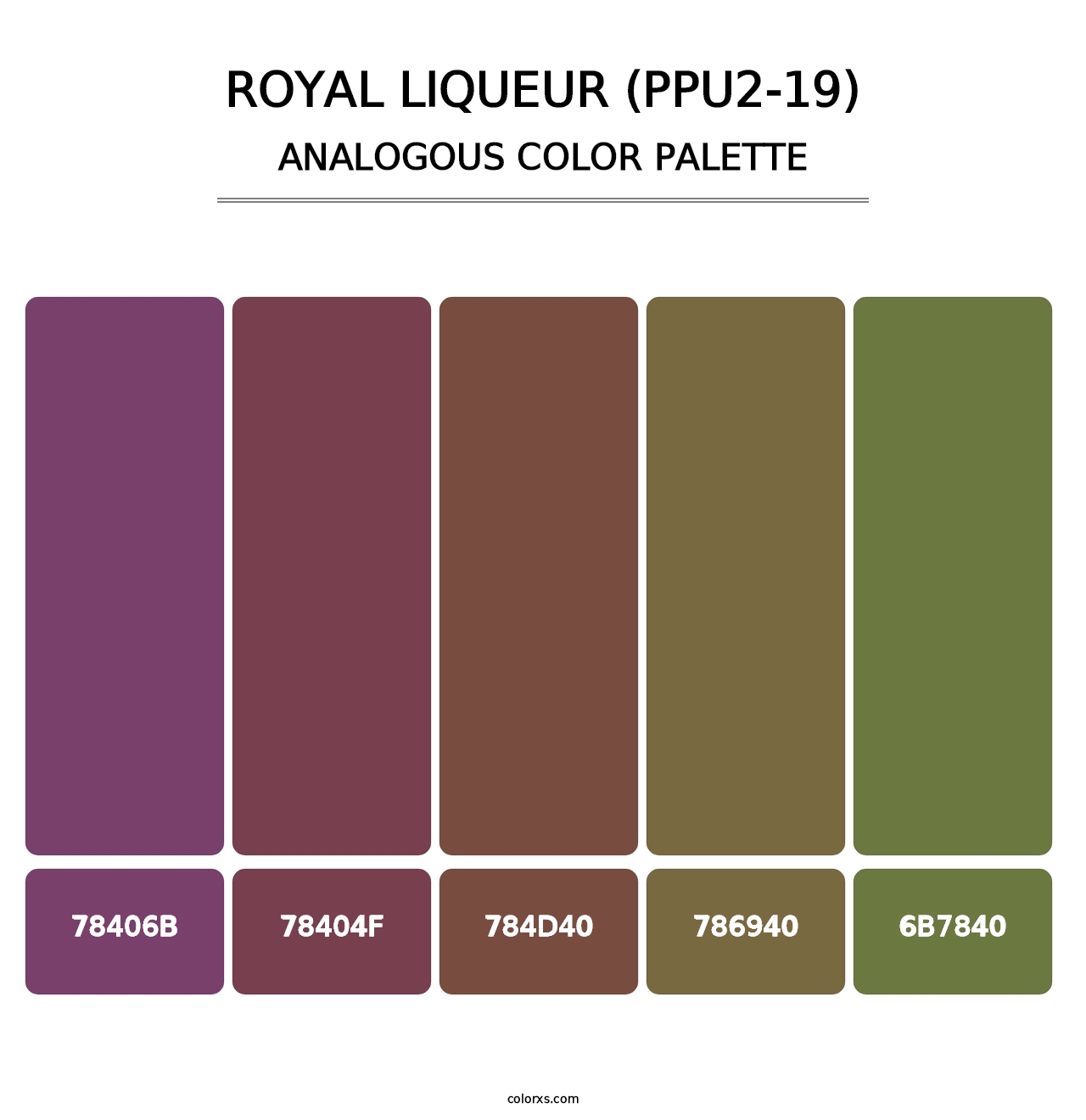 Royal Liqueur (PPU2-19) - Analogous Color Palette