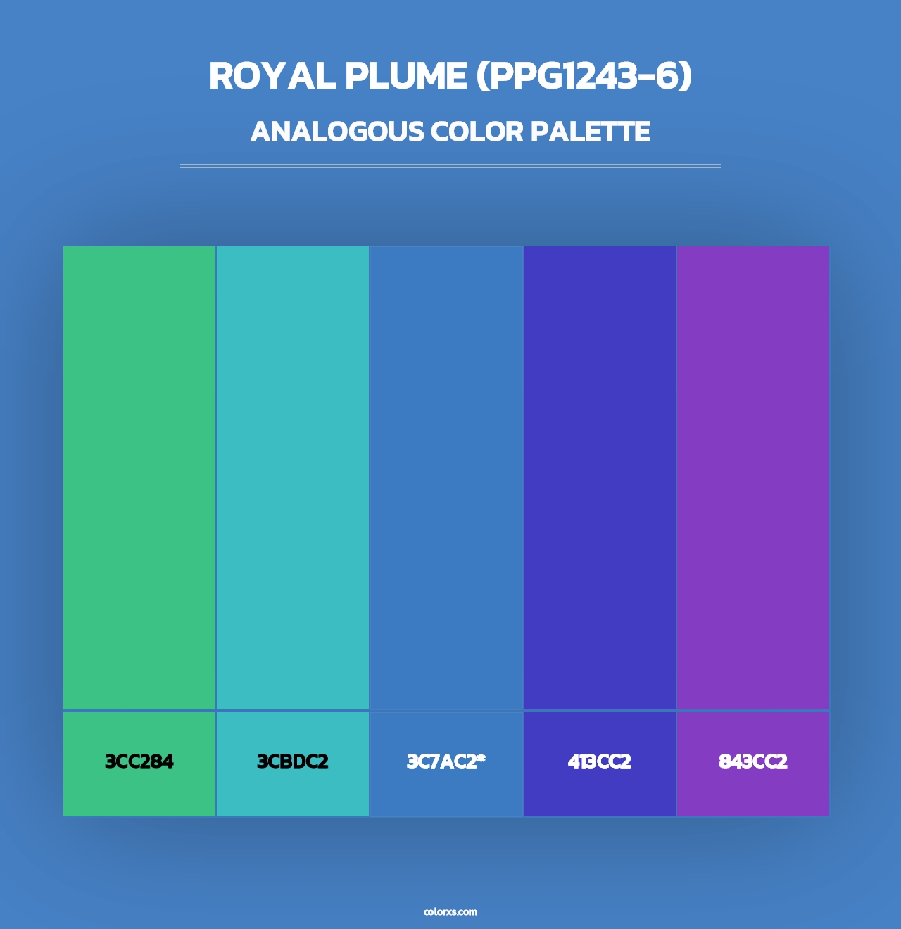 Royal Plume (PPG1243-6) - Analogous Color Palette