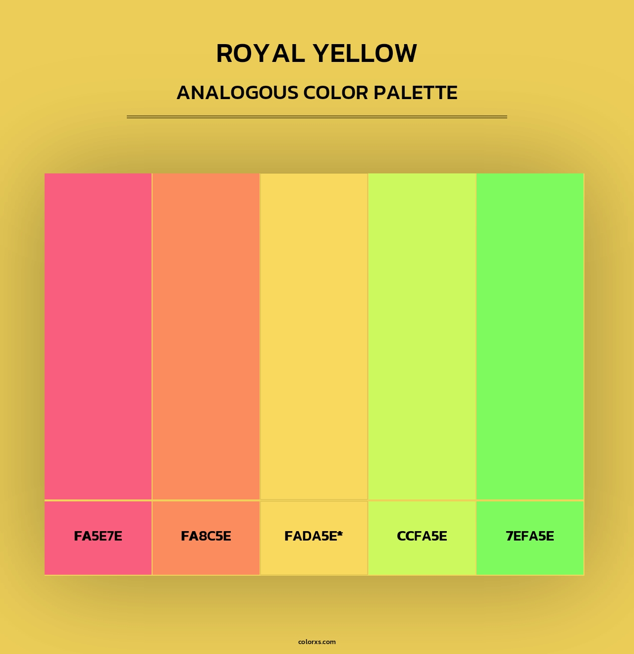 Royal Yellow - Analogous Color Palette