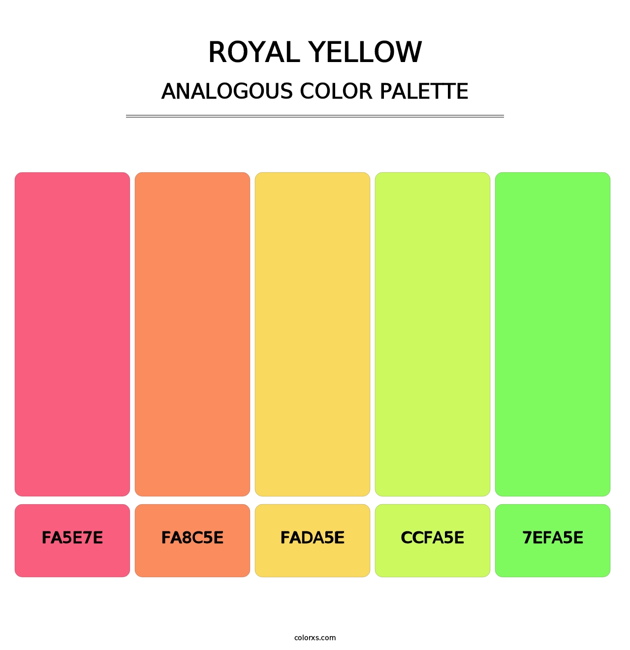 Royal Yellow - Analogous Color Palette