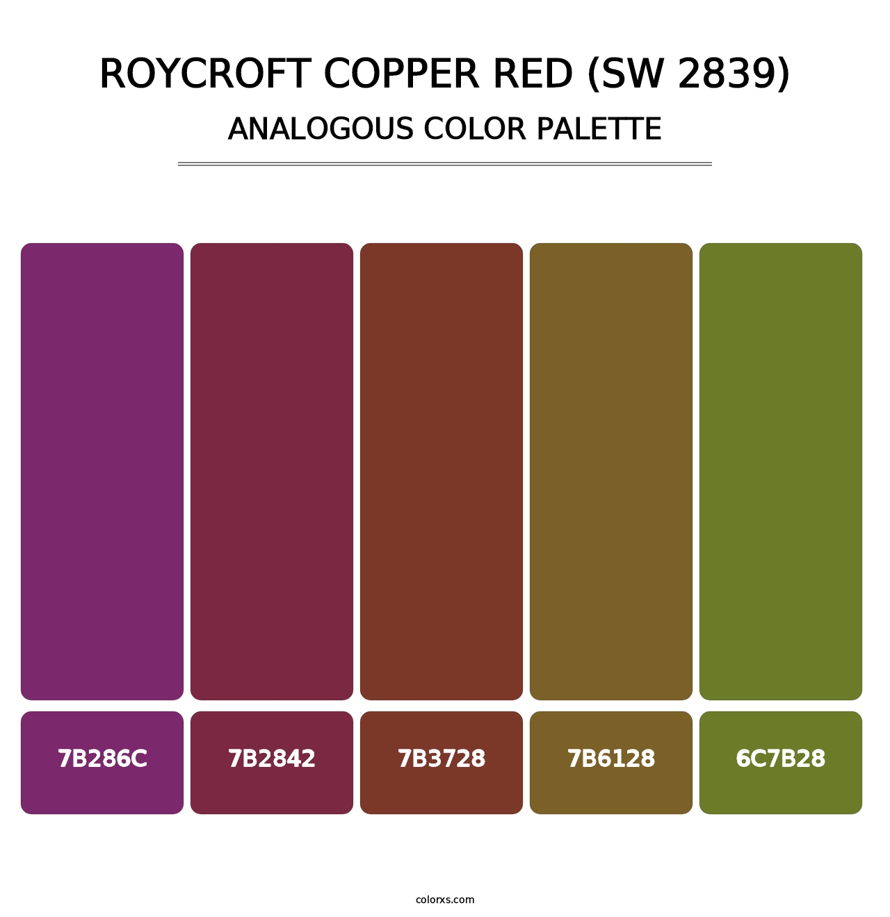 Roycroft Copper Red (SW 2839) - Analogous Color Palette
