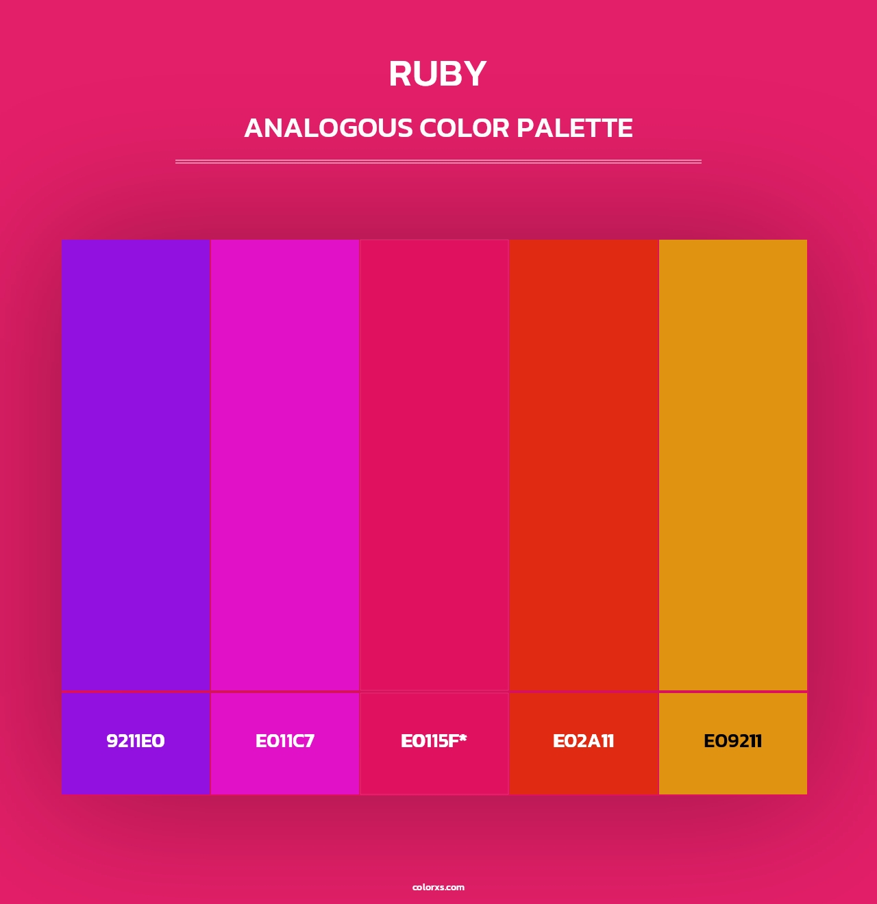 Ruby - Analogous Color Palette