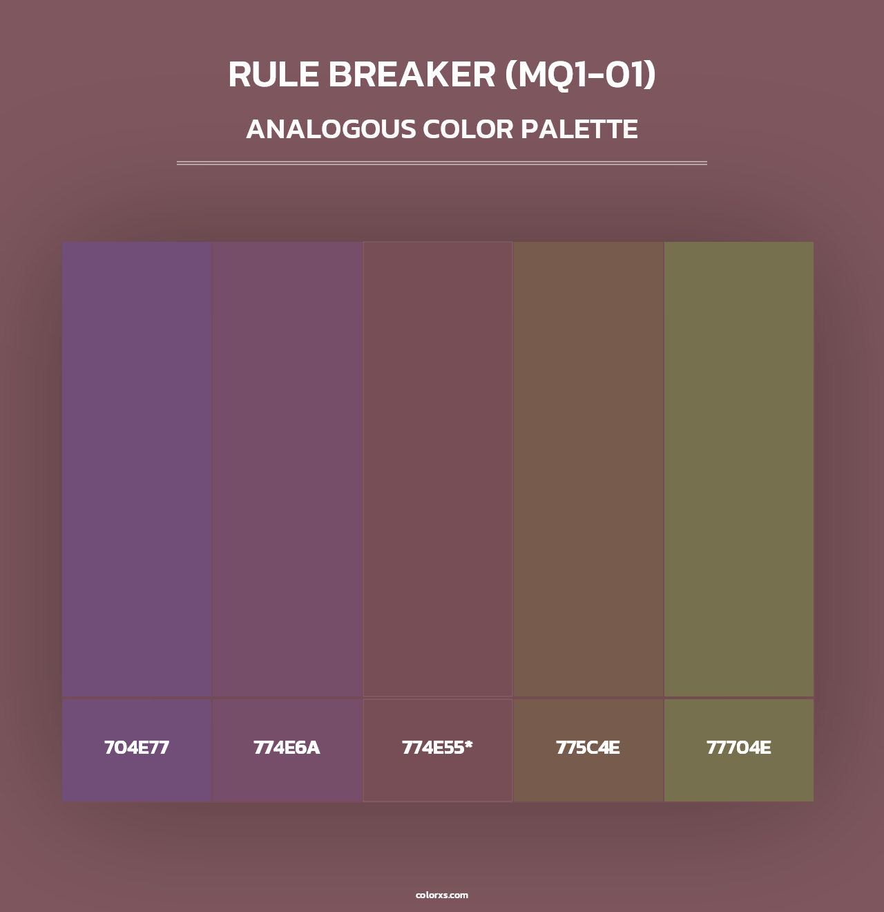 Rule Breaker (MQ1-01) - Analogous Color Palette